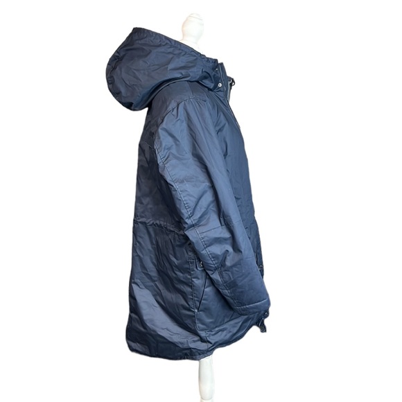 Selected Homme Identity Hooded Coat Winter Rain Heavy Jacket Blue Mens L Zip Up - Picture 3 of 16
